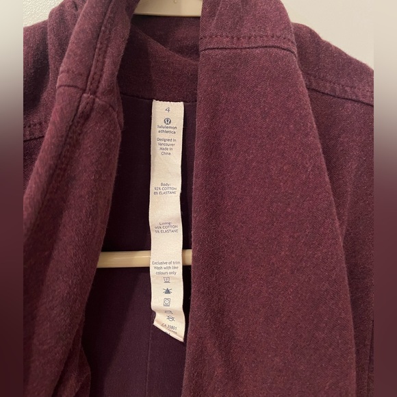 Lululemon That's A Wrap Stretch Jacket Cardigan Size 4 - Picture 8 of 10